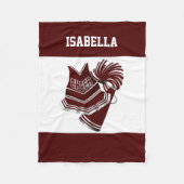 Maroon Cheerleader Fleece Blanket (Voorkant)