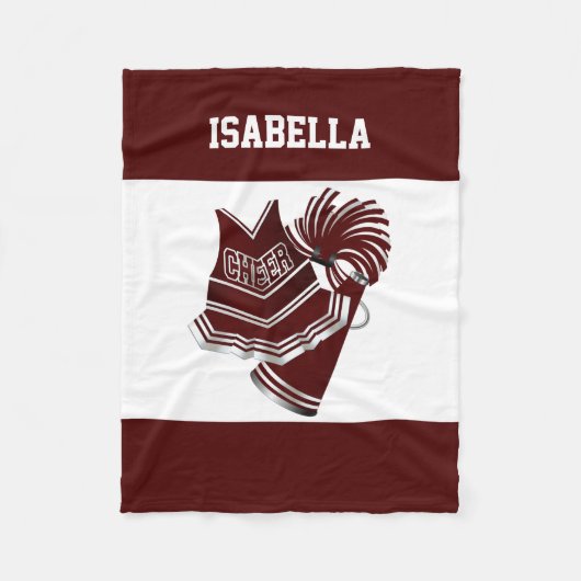 Maroon Cheerleader Fleece Blanket (Voorkant)