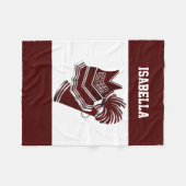 Maroon Cheerleader Fleece Blanket Deken (Voorkant (Horizontaal))