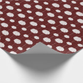 Maroon Cheerleader Pom Pom Pattern Cadeaupapier (Hoek)
