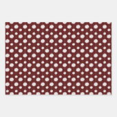 Maroon Cheerleader Pom Pom Pattern Inpakpapier Vel (Voorkant)