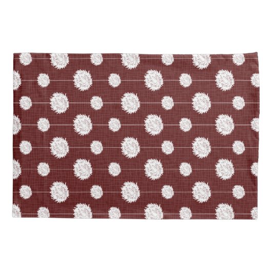 Maroon Cheerleader Pom Pom Pattern Kussensloop (Achterkant)