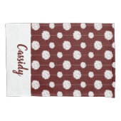 Maroon Cheerleader Pom Pom Pattern Kussensloop (Voorkant)