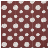 Maroon Cheerleader Pom Pom Pattern Stof (Swatch)