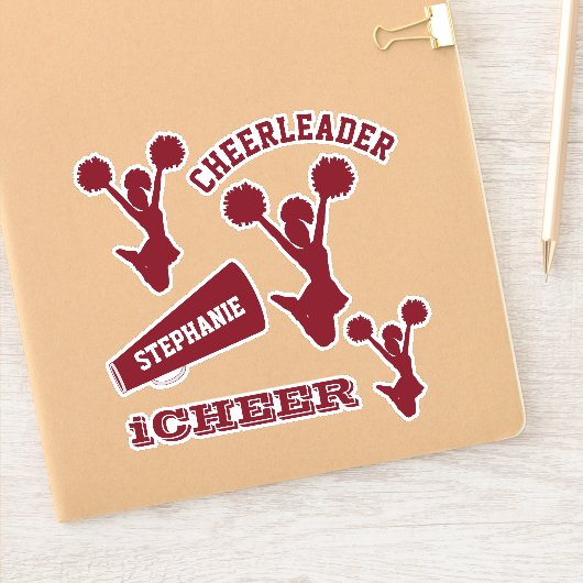 Maroon Cheerleader Set Sticker (Notitieboek)