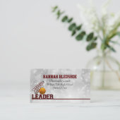 Maroon Cheerleader Visitekaartje (Staand voorkant)