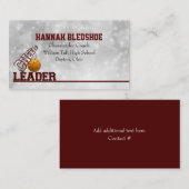 Maroon Cheerleader Visitekaartje (Voorkant / Achterkant)