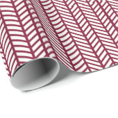 Maroon Chevron Folders Cadeaupapier (Rol Hoek)