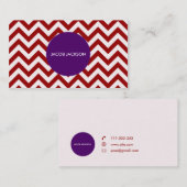 Maroon Chevron Visitekaartje (Voorkant / Achterkant)