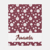 Maroon Chevron Volleyball Pattern Fleece Deken (Voorkant)