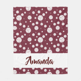 Maroon Chevron Volleyball Pattern Fleece Deken