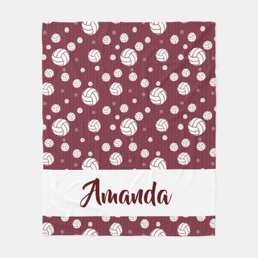 Maroon Chevron Volleyball Pattern Fleece Deken (Voorkant)