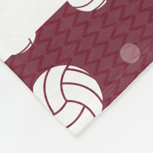 Maroon Chevron Volleyball Pattern Fleece Deken (Hoek)