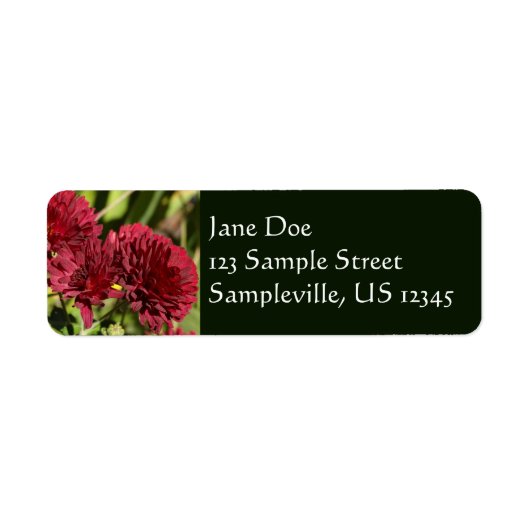 Maroon Chrysanthemums Etiket (Voorkant)