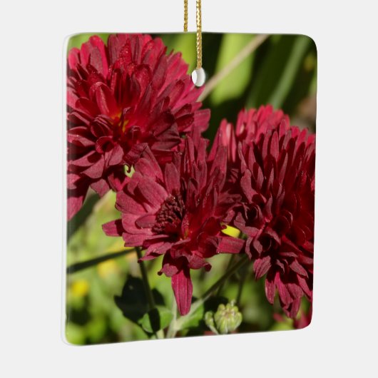 Maroon Chrysanthemums Keramisch Ornament (Rechts)