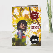 Maroon Circles Foto Afstuderen (Voorkant)