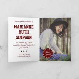 Maroon Circles Foto Afstuderen