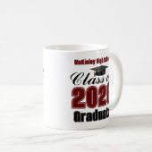 Maroon Class of 2026 Graduation Keepsake Koffiemok (Voorkant rechts)