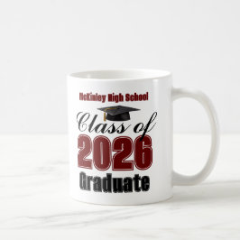 Maroon Class of 2026 Graduation Keepsake Koffiemok
