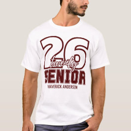 Maroon Class of 2026 Graduation T-shirt