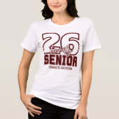 Maroon Class of 2026 Graduation Tri-Blend Shirt (Voorkant)