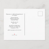 Maroon Class of 2026 Photo Graduation Party Uitnodiging Briefkaart (Achterkant)