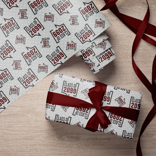 Maroon Class Year Speech Bubble Cadeaupapier