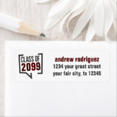 Maroon Class Year Speech Bubble Label (Insitu)