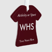 Maroon College of High School Varsity Letter Ornament (voorkant)