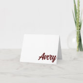 MAROON College Station, TX gepersonaliseerde Note  Bedankkaart (Voorkant)