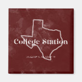 Maroon College Station TX Magnet (Voorkant)