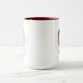 MAROON Combo-fotomok - Rond kader Aangepaste mok (Midden)