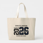 Maroon Congrats Graduation Grote Tote Bag (Achterkant)