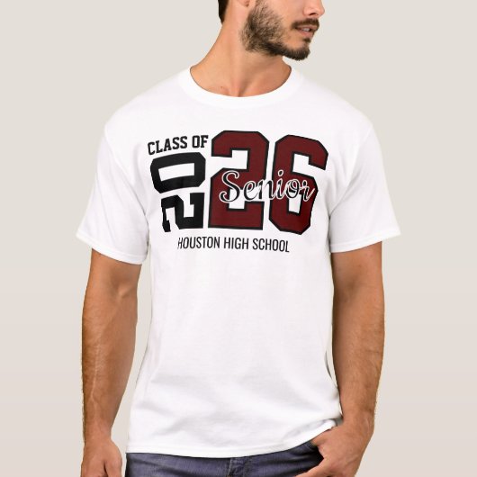 Maroon Congrats Graduation T-shirt (Voorkant)