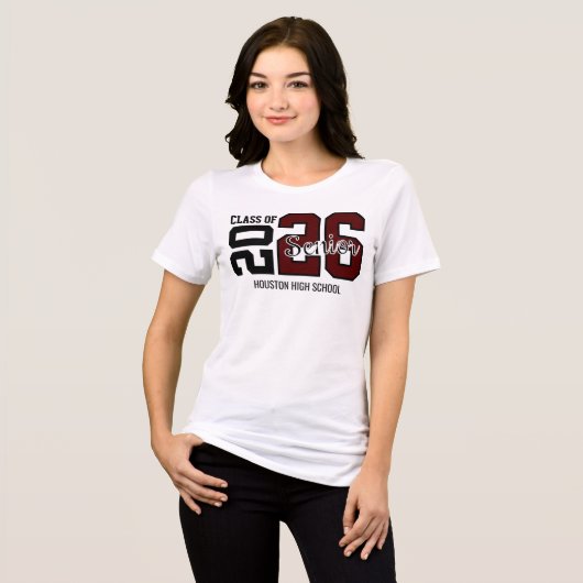 Maroon Congrats Graduation Tri-Blend Shirt (Voorkant volledig)