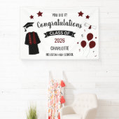 Maroon Congratulations Graduation Spandoek (Insitu)