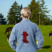 Maroon Country Pet en laarzen Cowgirl Denim Jacket