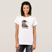 Maroon Cowboy Boot Gradup Cap & Flowers T-shirt (Voorkant volledig)