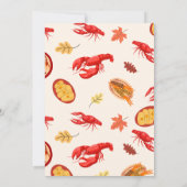 Maroon Crawfish Boil Party Picknick Viering Kaart (Achterkant)