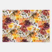 Maroon & Curry Peony Floral Garden Inpakpapier Vel (Voorkant)