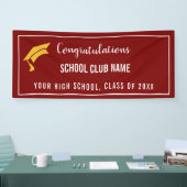 Maroon Custom Club Afstuderen Banner (Beurs)