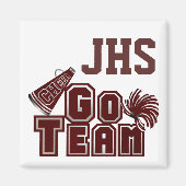 Maroon Custom School Spirit Magnet (Voorkant)