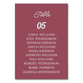 Maroon Custom Wedding Kaart