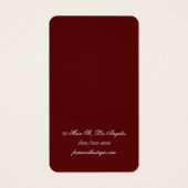 Maroon Deep Red Jewelry Display Card Visitekaartje (Achterkant)