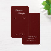 Maroon Deep Red Jewelry Display Card Visitekaartje (Bureau)