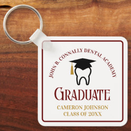 Maroon Dental School Custom Afstuderen Gift Sleutelhanger