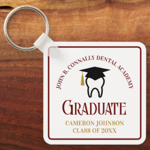 Maroon Dental School Custom Afstuderen Gift Sleutelhanger