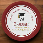 Maroon Dental School Custom Graduation Party Papieren Bordje