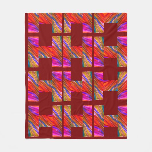 Maroon Desert Inspiraties Fleece Deken (Voorkant)