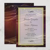 Maroon design met wipgouden accenten kaart (Voorkant / Achterkant)